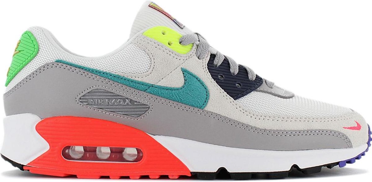 Nike Air Max 90 Evolution Of Icons Herren-Sneaker, mehrfarbig, perlgrau, Sport-Türkis, DA5562-001 44