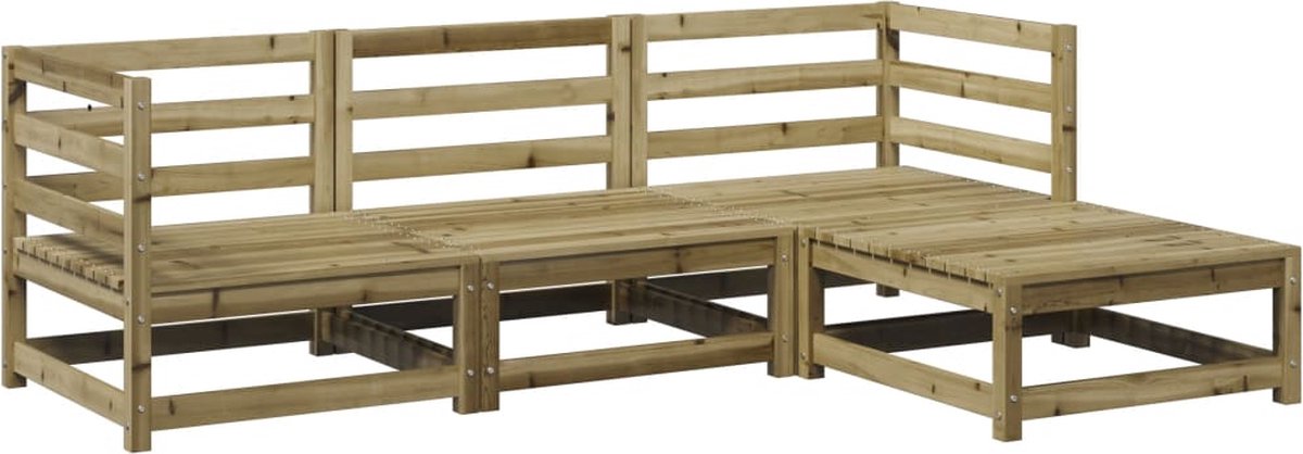 Vidaxl 4-Cz. Gartenmöbel-Set, Imprägniertes Kiefernholz