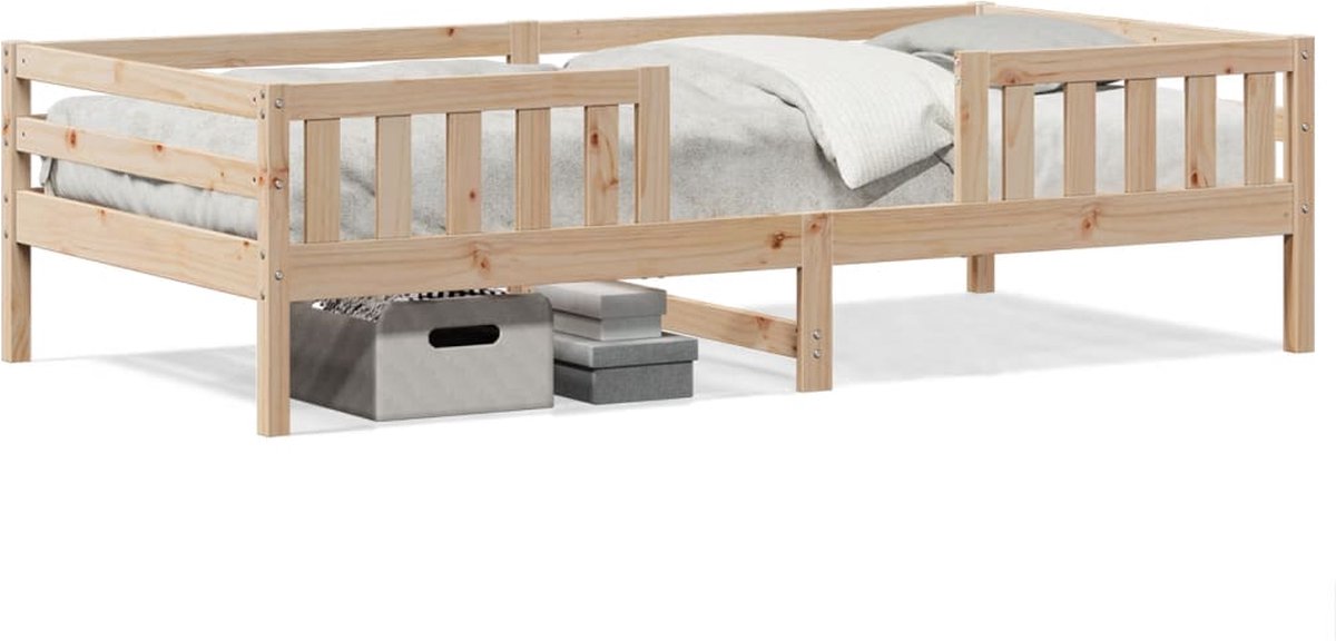 Vidaxl Bettgestell Ohne Matratze, 75X190 Cm, Massivholz Kiefer