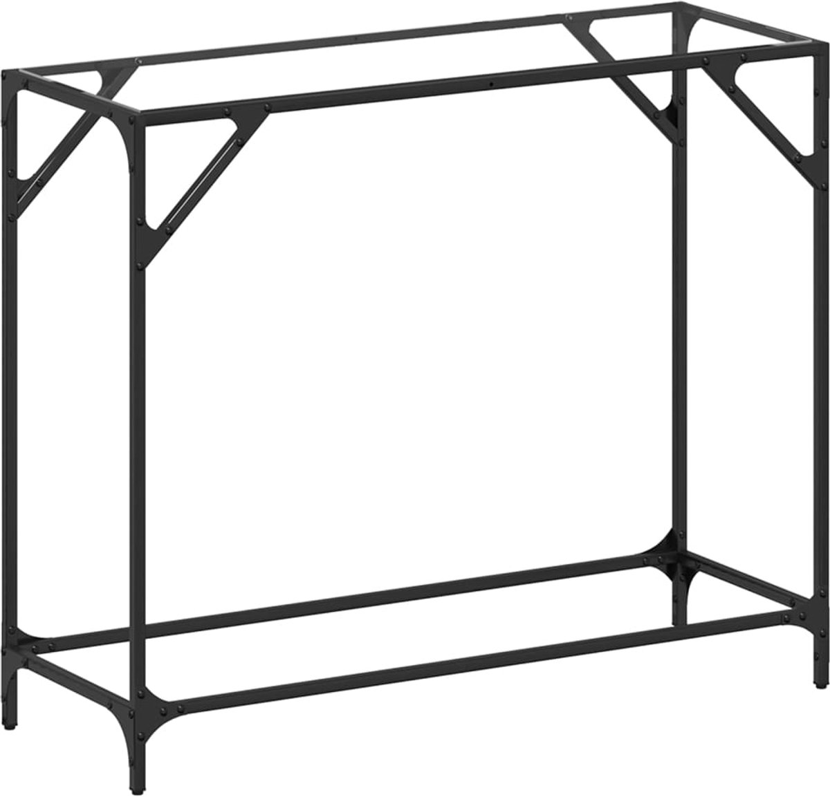 Vidaxl Konsolentisch mit durchsichtiger Glasplatte, 98x35x81 cm