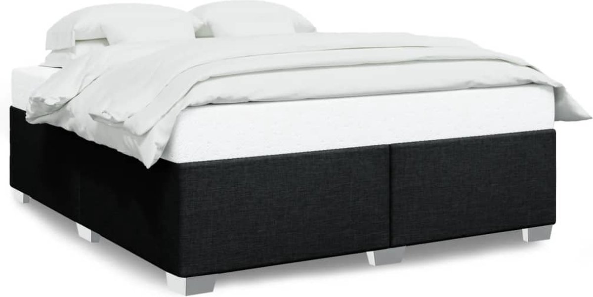 Vidaxl Bettgestell Ohne Matratze, Schwarz, 180X200 Cm, Stoffbezogen