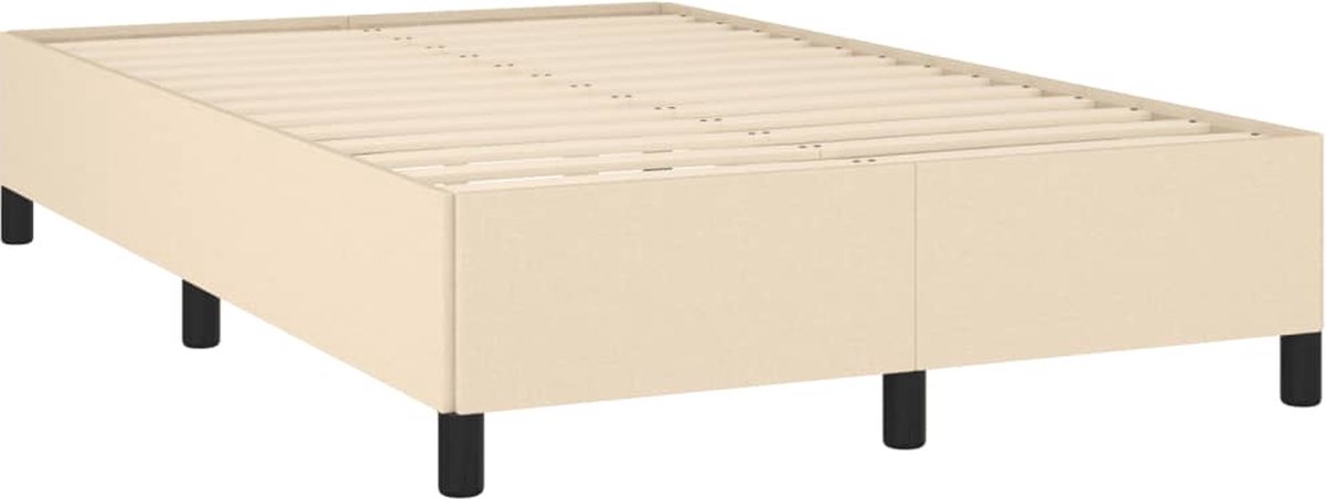 Vidaxl Kontinentalbett Mit Matratze, Cremefarben, 120x190 Cm, Stoff