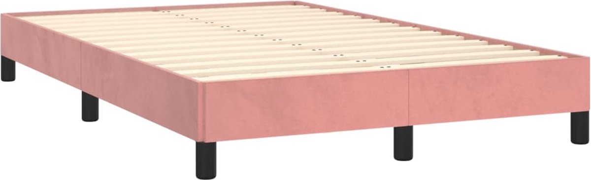 Vidaxl Kontinentalbett Mit Matratze, Rosa, 120X190 Cm, Samt