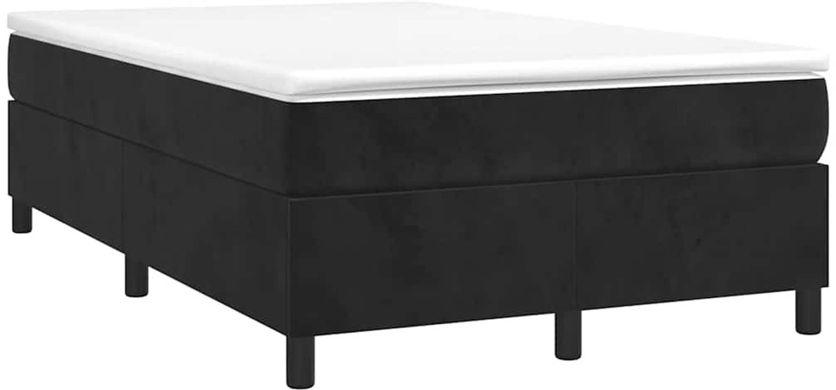 Vidaxl Kontinentalbett Mit Matratze, Schwarz, 120X190 Cm, Samt