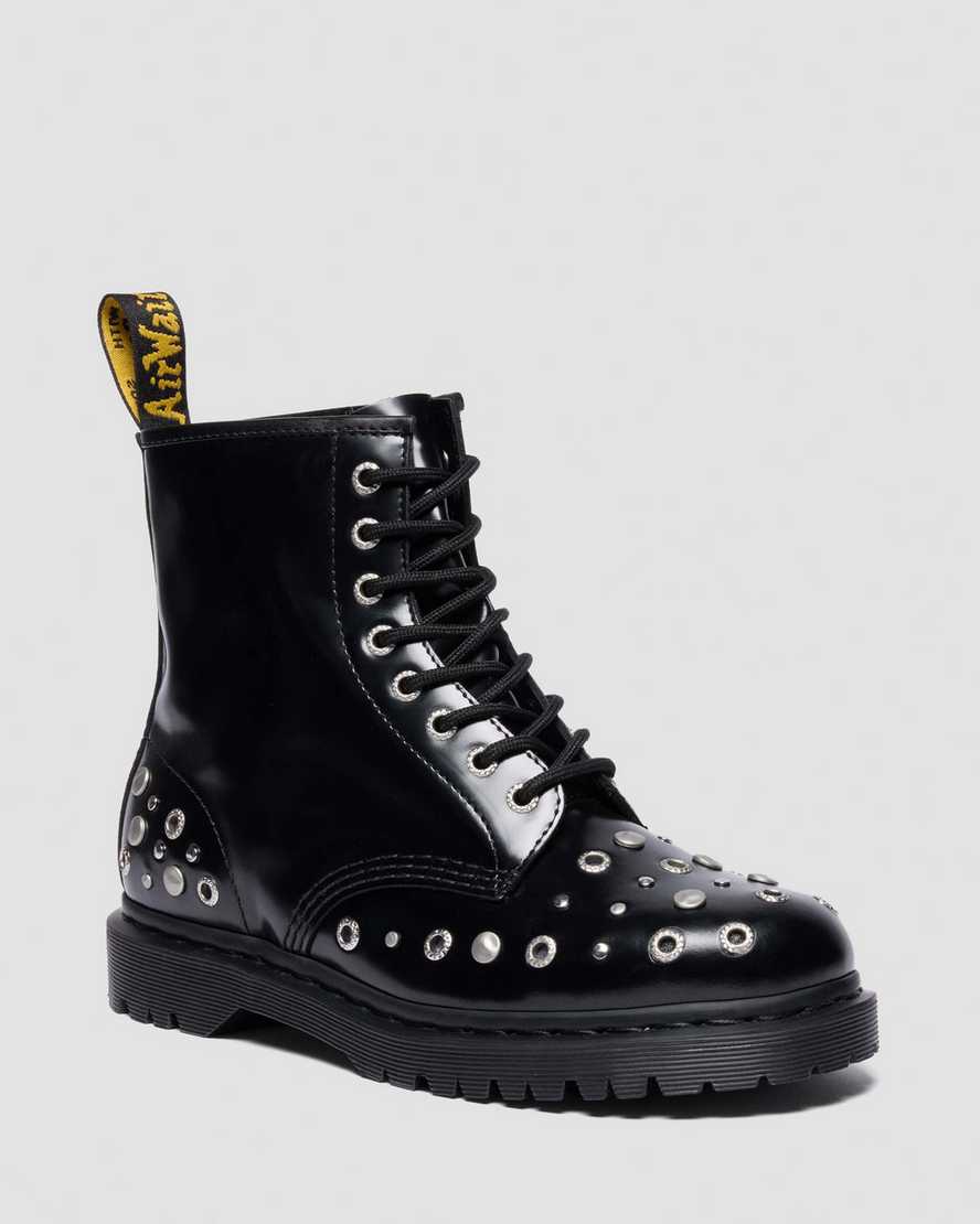 Dr. Martens 1460 Nieten Buttero Leder Stiefel in Schwarz, Größe: 37
