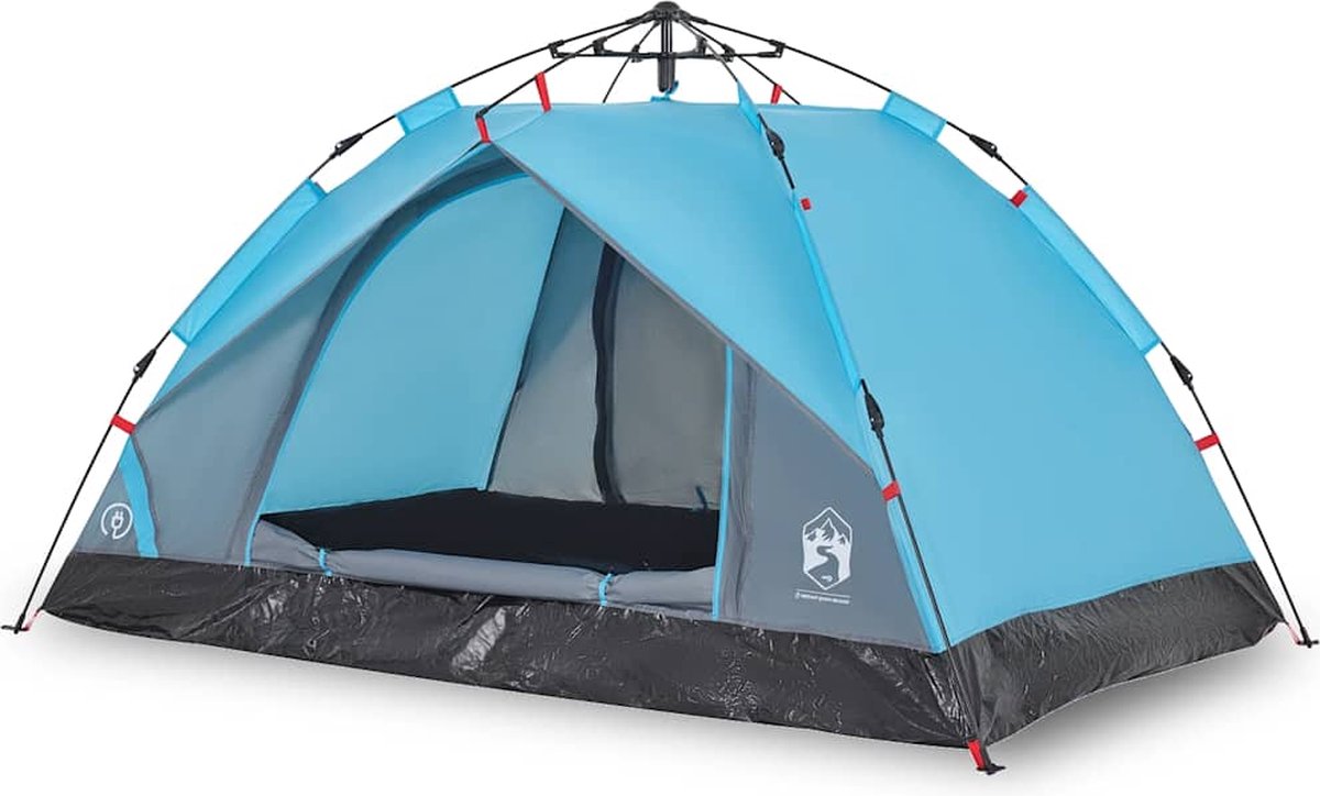 Vidaxl Campingzelt, 3-Personen, Blau, Schnelles Aufbauen