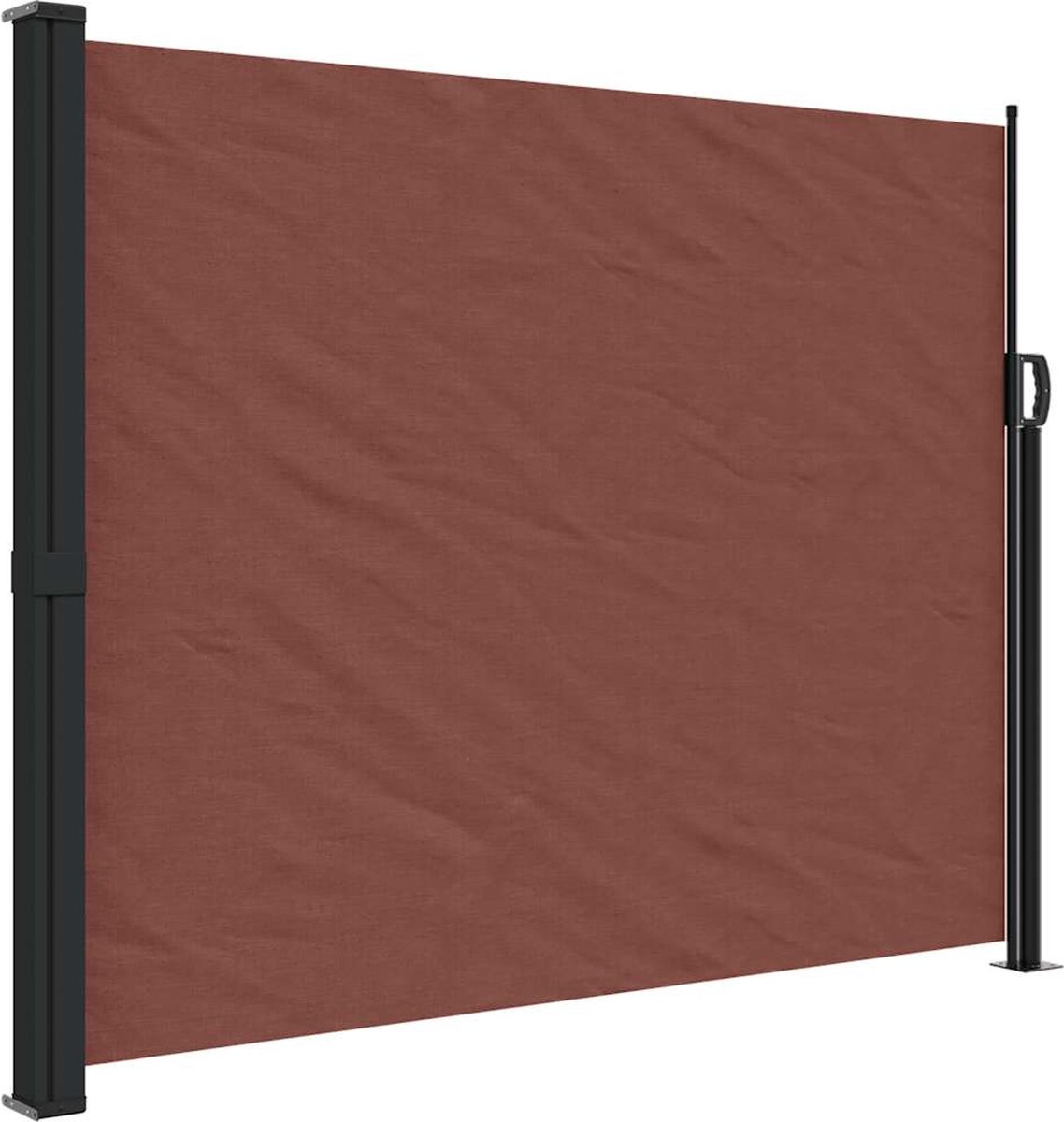 Vidaxl Ausrollbare Seitenmarkise, Braun, 160 X 600 Cm