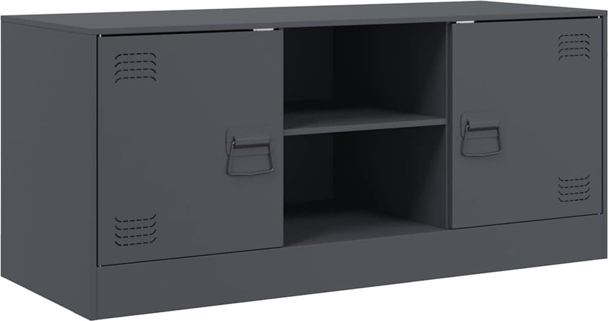 Vidaxl TV-Schrank, Anthrazit, 99x39x44 cm, Stahl