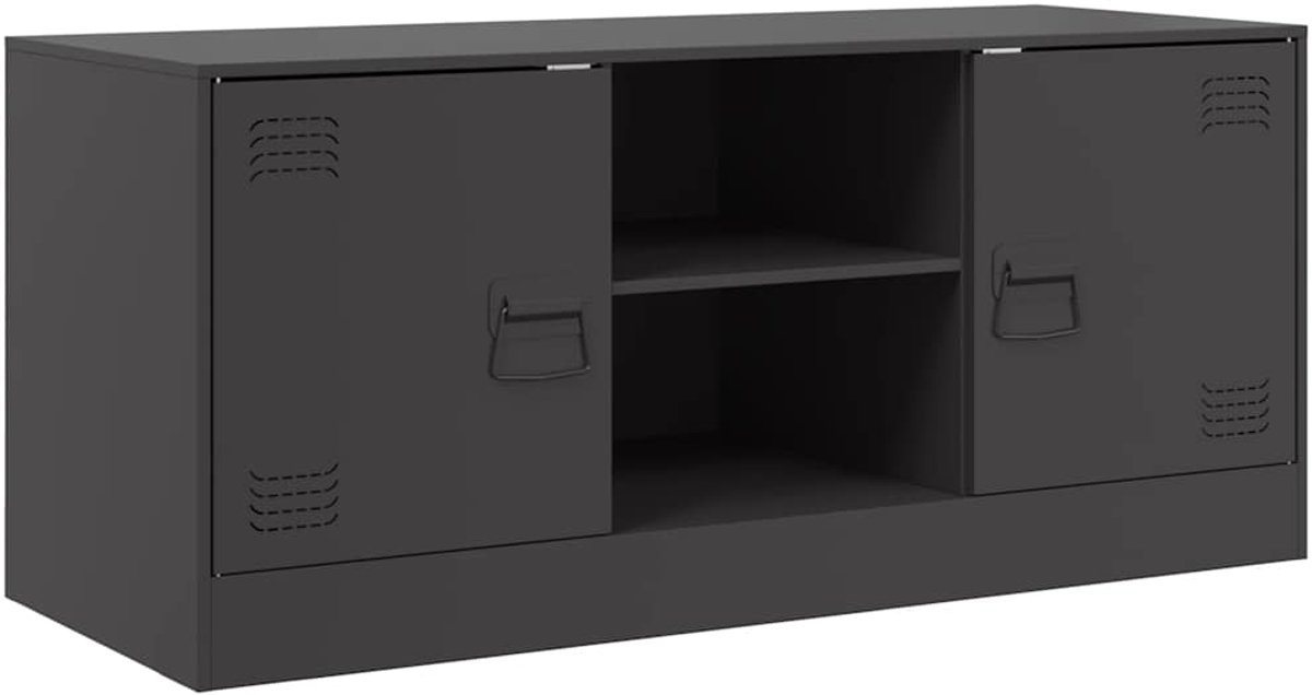 Vidaxl TV-Schrank, Schwarz, 99x39x44 cm, Stahl