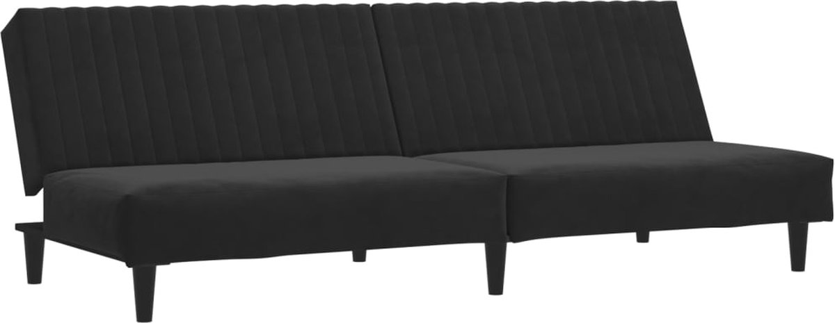 Vidaxl 2-Sitzer Sofa, Schwarz, Mit Samt Bezogen