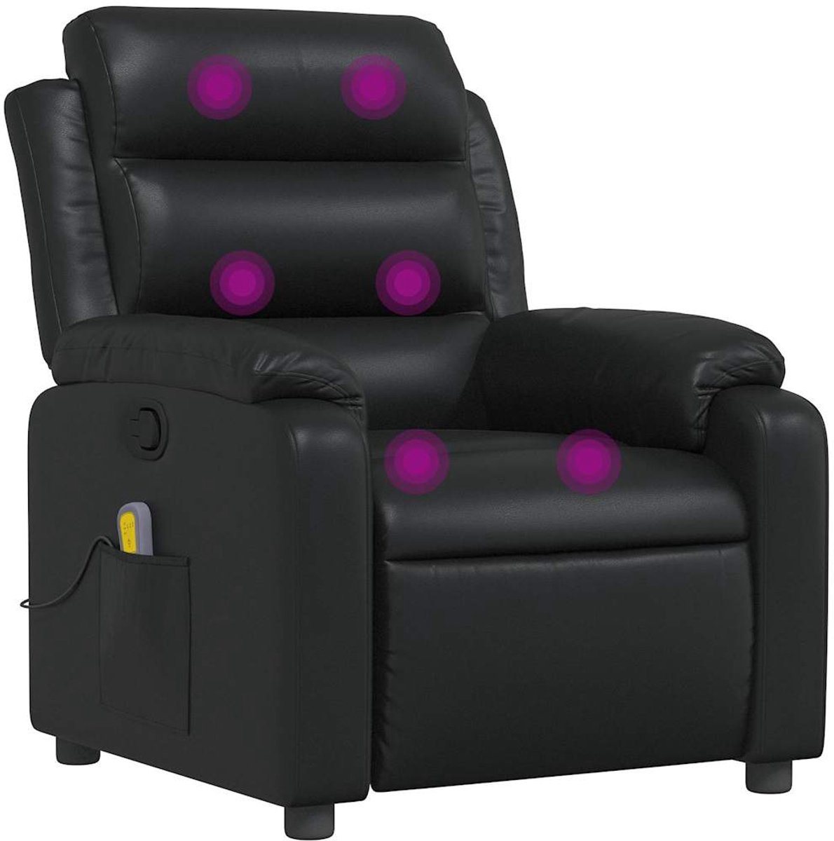 Vidaxl Klappbarer Massagesessel, Schwarz, Kunstleder