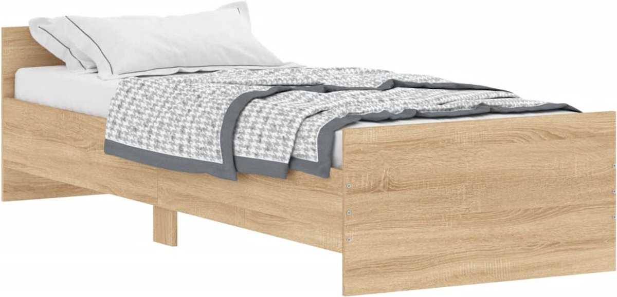 Vidaxl Bett Ohne Matratze, Sonoma-Eiche, 75X190 Cm