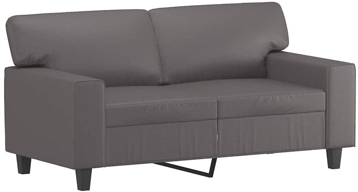 Vidaxl 2-Sitzer Sofa, Grau, 120 cm, Kunstleder