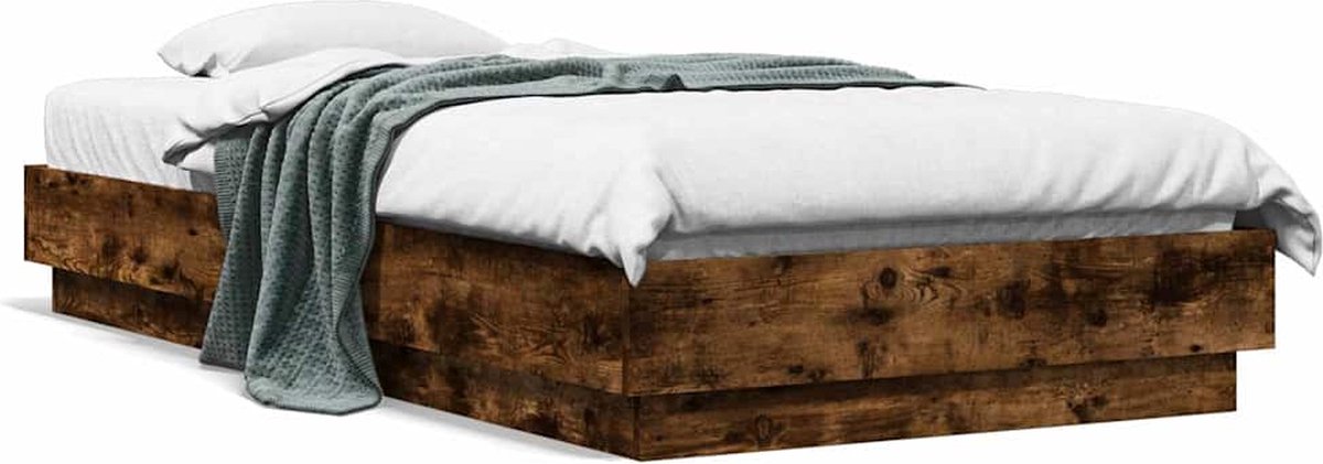 Vidaxl Bett Ohne Matratze, Geräucherte Eiche, 90X190 Cm