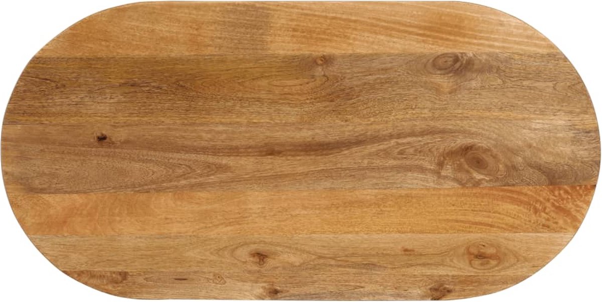 Vidaxl Tischplatte, 120X60X2,5 Cm, Oval, Massives Mangoholz