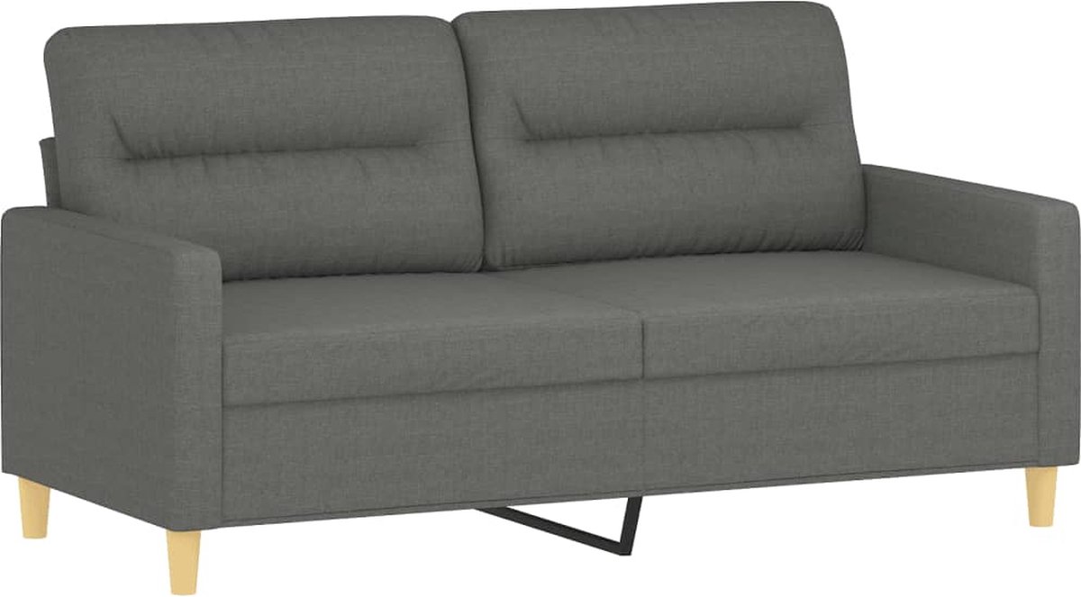 Vidaxl Sofa 2-Sitzer, Dunkelgrau, 140 cm, Mit Stoff bezogen