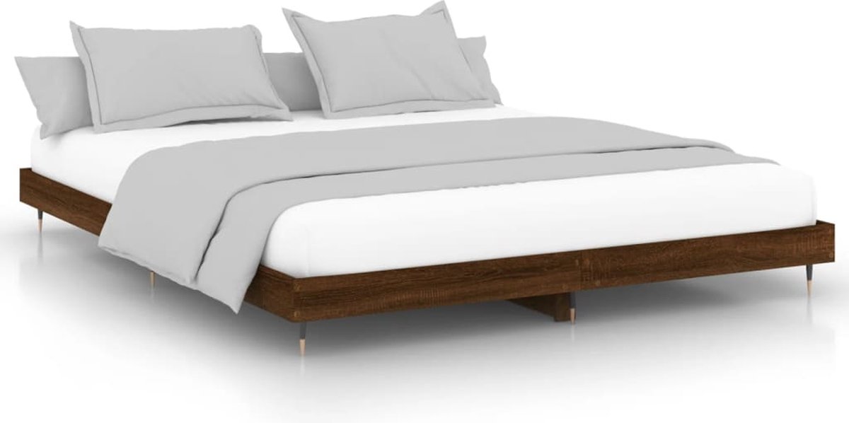 Vidaxl Bett Ohne Matratze, Eiche Braun, 120X200 Cm