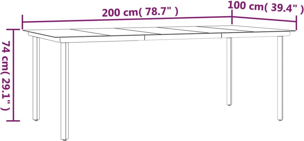 Vidaxl 7-Cz. Gartenmöbel-Set mit Kissen, Polyrattan und Stahl
