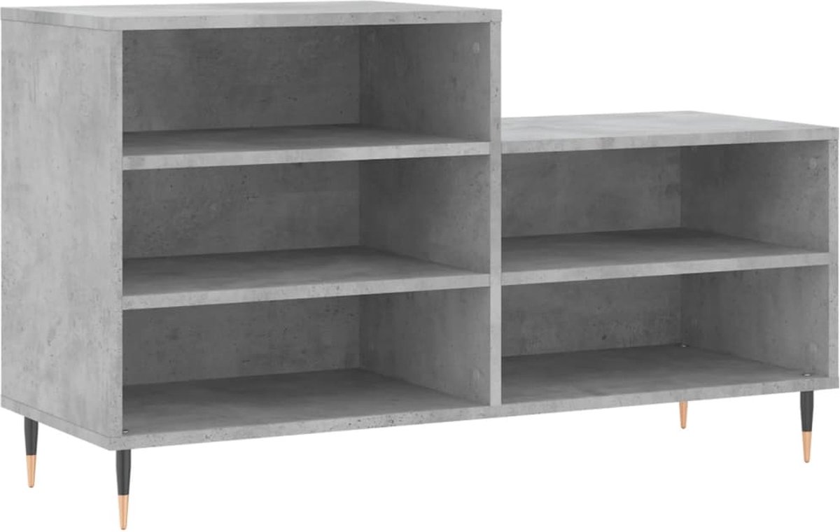 Vidaxl Schuhschrank, Betongrau, 102X36X60 Cm