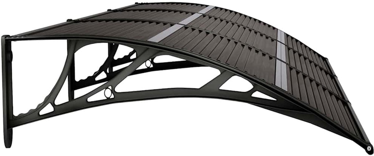 Vidaxl Überdachung für Tür, Schwarz, 300X75 Cm, Polycarbonat