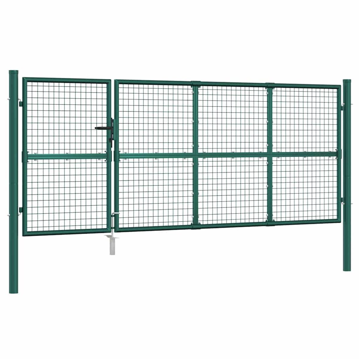 Vidaxl Maschendrahtzaun, Grün, 350x175 cm, Verzinkter Stahl