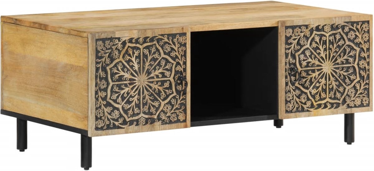 Vidaxl Couchtisch, 100X54X40 Cm, Massives Mangoholz