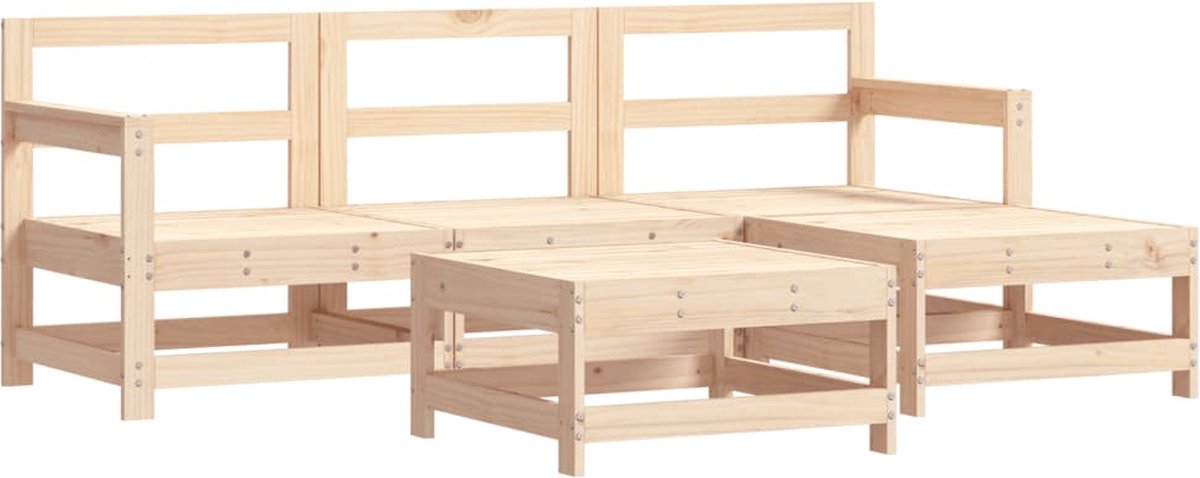 Vidaxl 5-teiliges Gartenmöbel-Set, Massives Kiefernholz