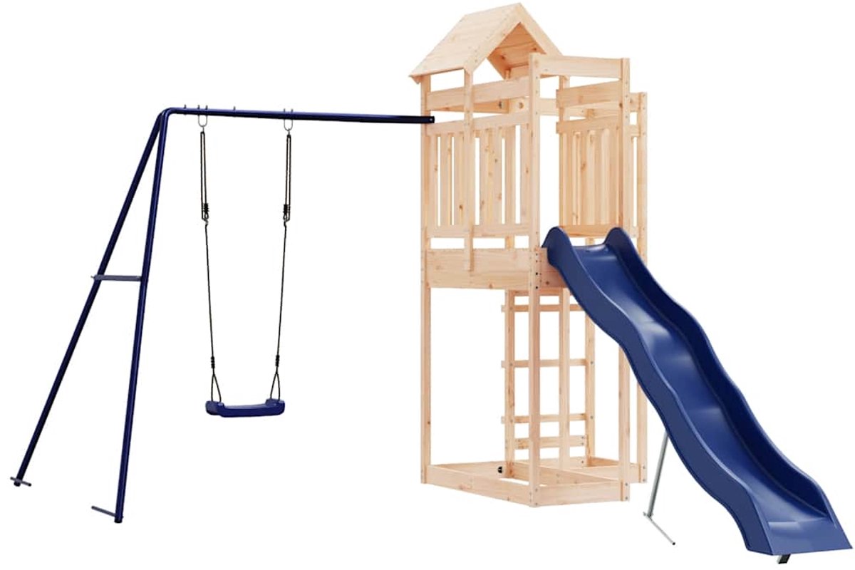 Vidaxl Spielplatz für den Garten, Massives Kiefernholz