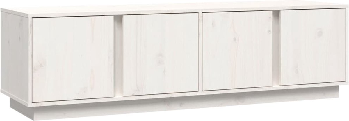 Vidaxl TV-Schrank, Weiß, 140X40X40 Cm, Massives Kiefernholz