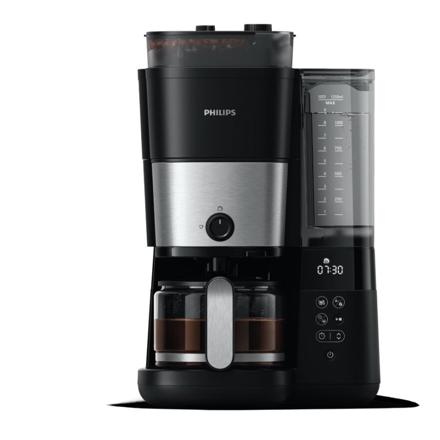 Filterkaffeemaschine - PHILIPS - HD7888/01 - Grind &; Brühen mit Mahlwerk - 1.25L - Metall