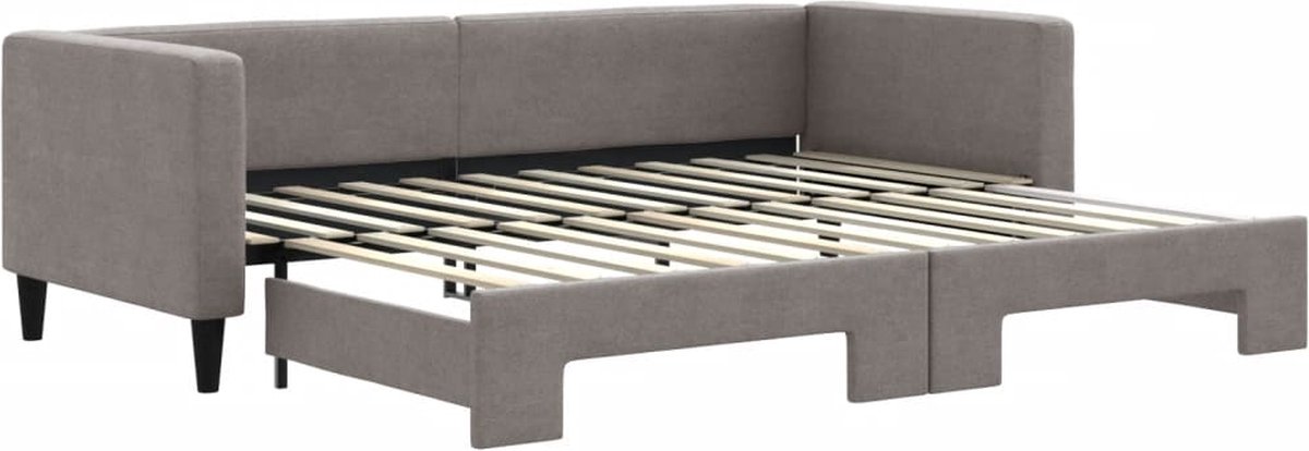 Vidaxl Ausziehbare Liege, Farbe Taupe, 80x200 cm, Stoff
