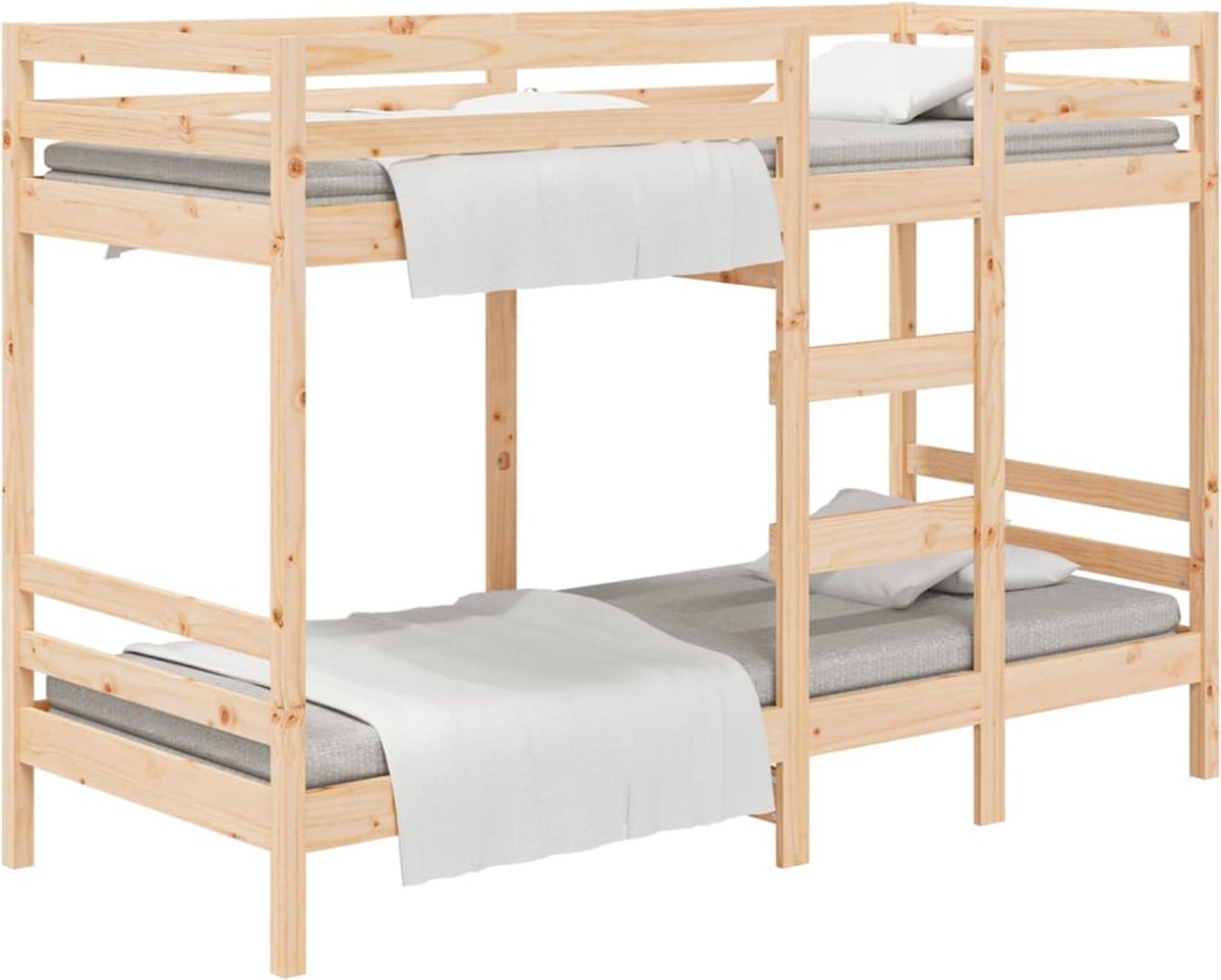 Vidaxl Etagenbett Ohne Matratze, 90X200 Cm, Massives Kiefernholz