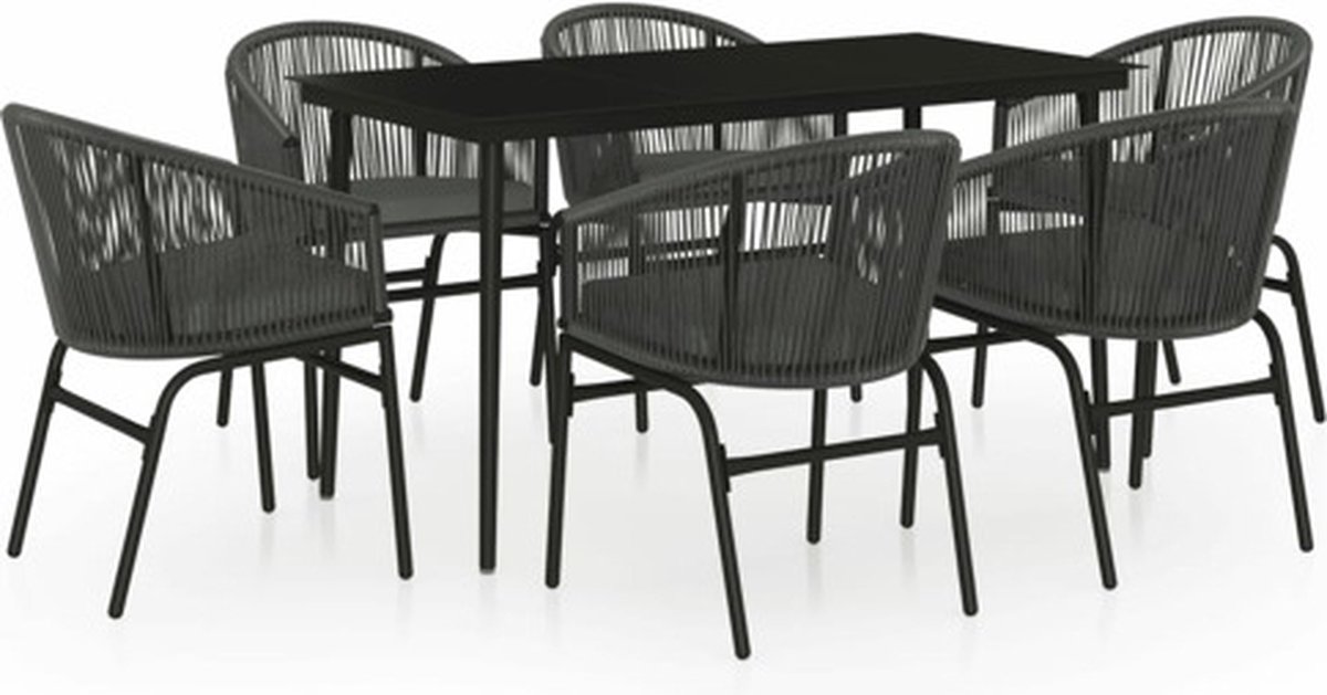 Vidaxl 7-teiliges Gartenmöbel-Set, Grau