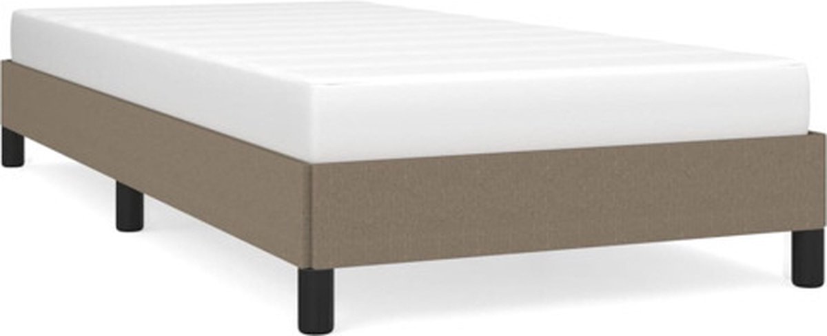 Vidaxl Bettrahmen Ohne Matratze, Taupe, 100X200 Cm, Stoffbezogen