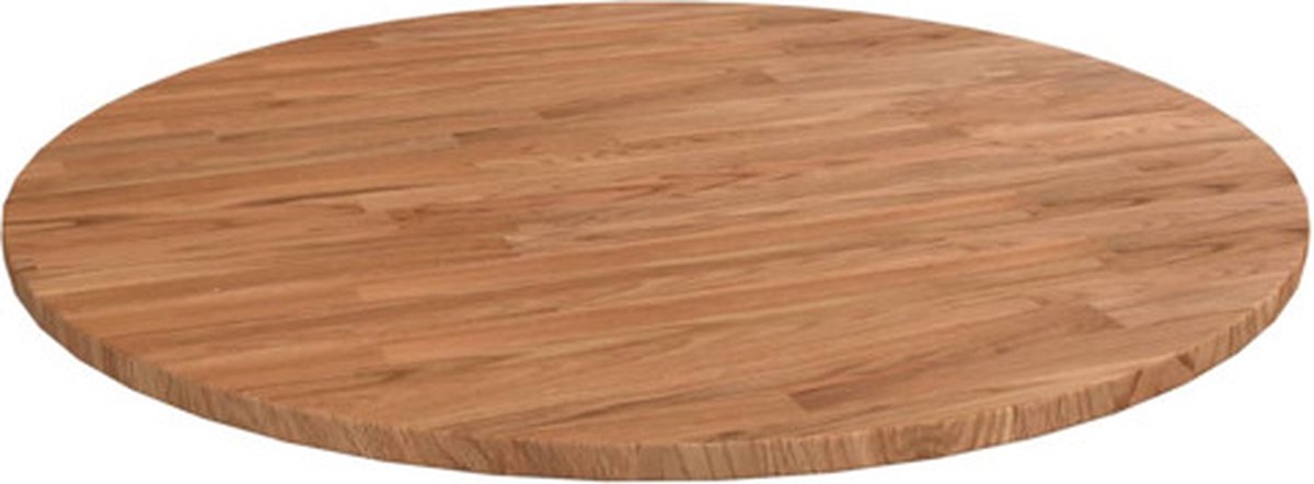 Vidaxl Runder Tischplatte, Hellbraun, Ø80X1,5 Cm, Massivholz Eiche