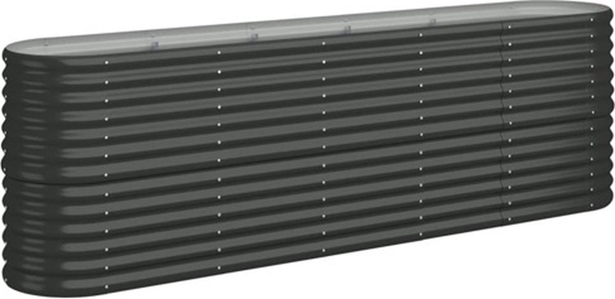 Vidaxl Erhöhtes Pflanzgefäß, Pulverbeschichteter Stahl 224X40X68 Cm
