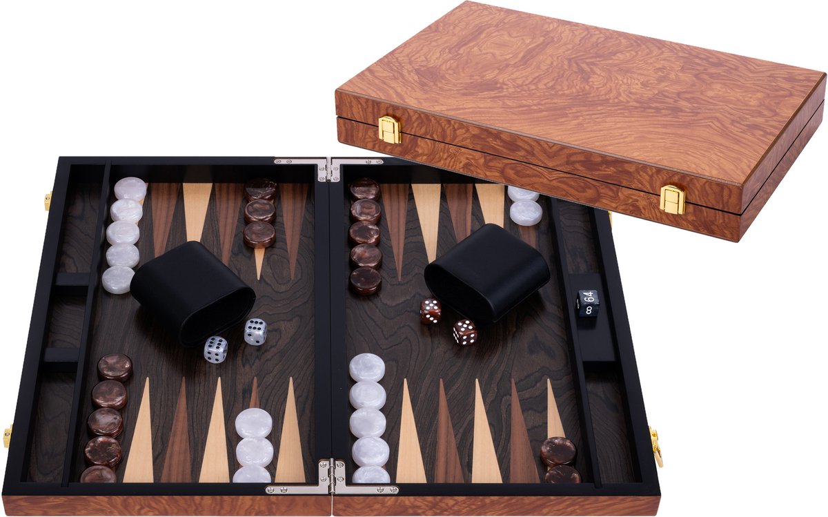 Brettspiel - ENGELHART - Engelhart- 250540 - Luxus-Backgammon - Rosenholz - 2 Spieler