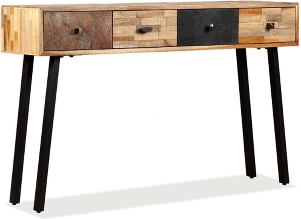 Vidaxl Konsolentisch, Leichtes Recyceltes Teakholz, 120 X 30 X 76 Cm
