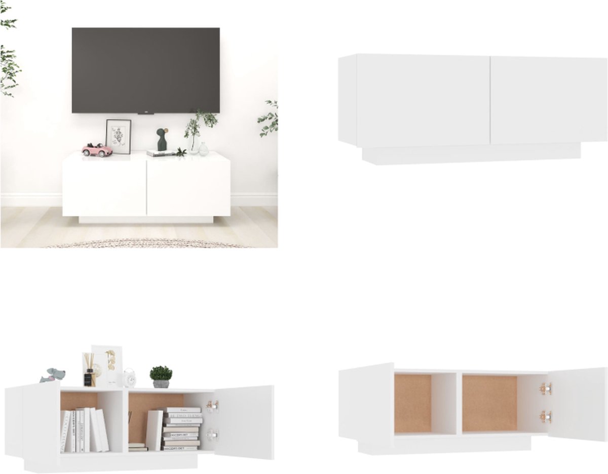 Vidaxl TV-Schrank, Weiß, 100x35x40 cm, Holzwerkstoff