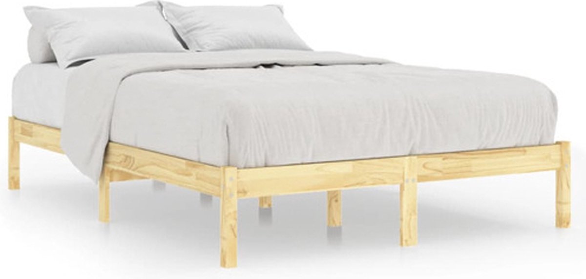 Vidaxl Bettrahmen, Massivholz, 135X190 cm, Doppelbett
