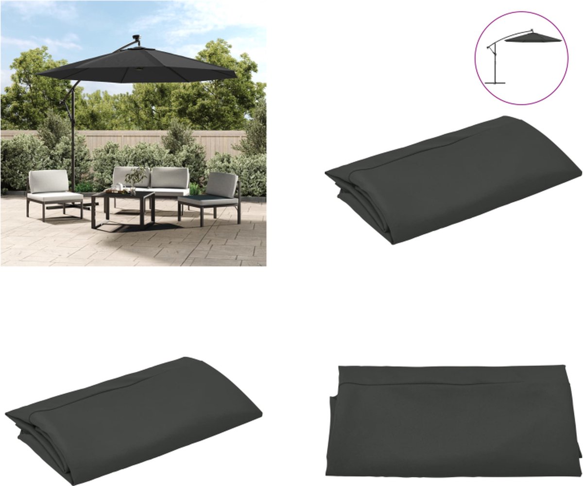 Vidaxl Ersatzbezug für Sonnenschirm, Anthrazit, 300 cm