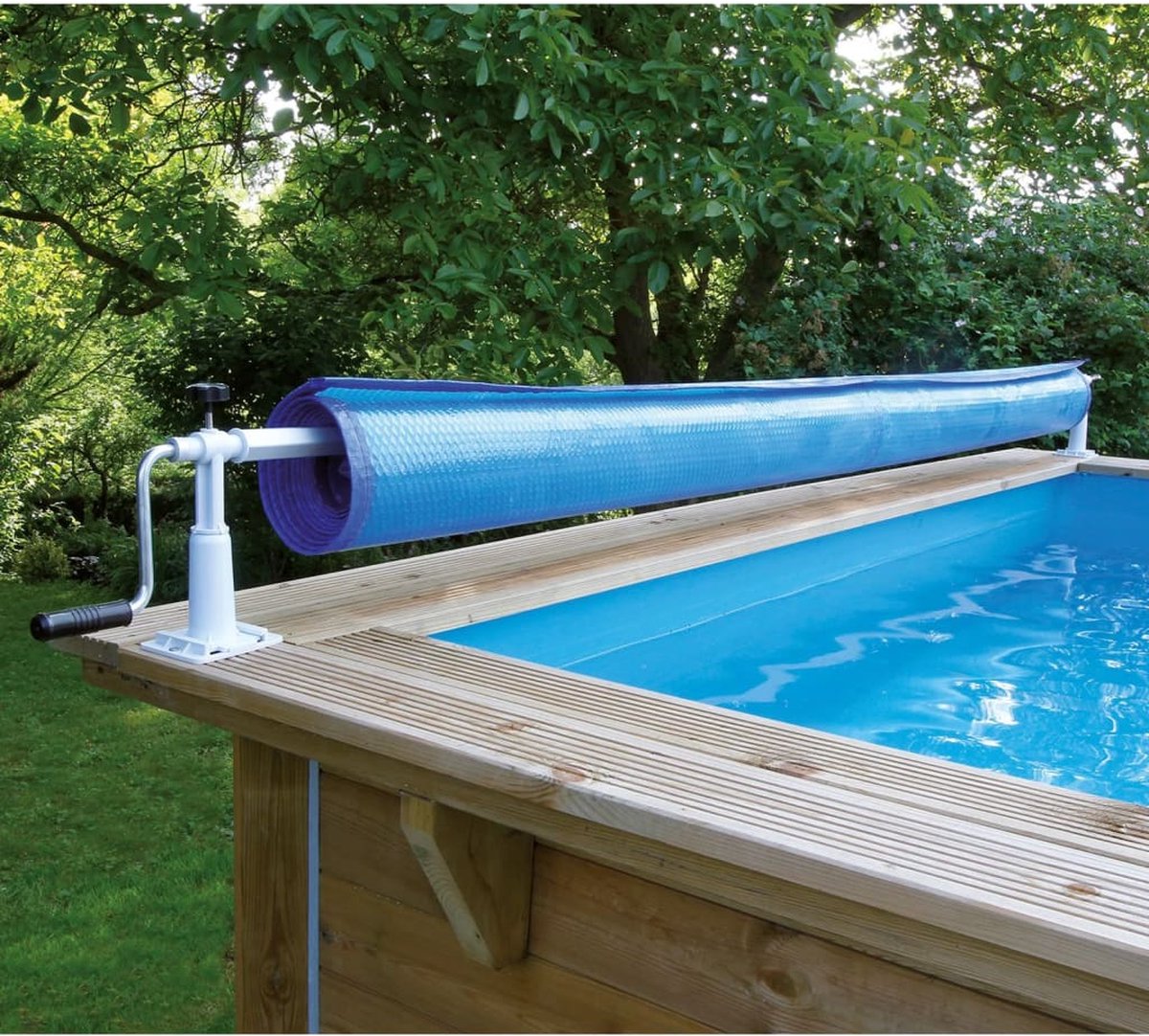 Ubbink XTRA Planenaufroller für alle Arten von Schwimmbecken bis 5,55 m Breite
