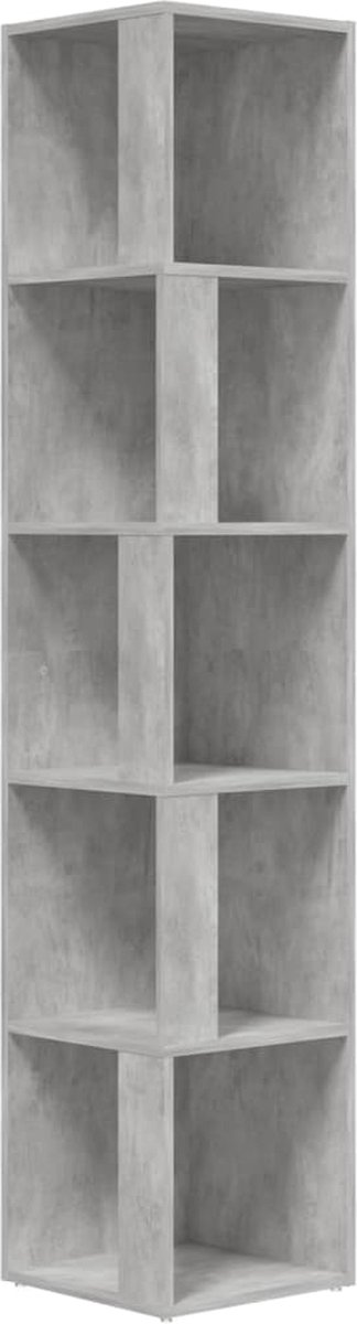 Vidaxl Eckschrank, Betongrau, 33X33X164,5 Cm