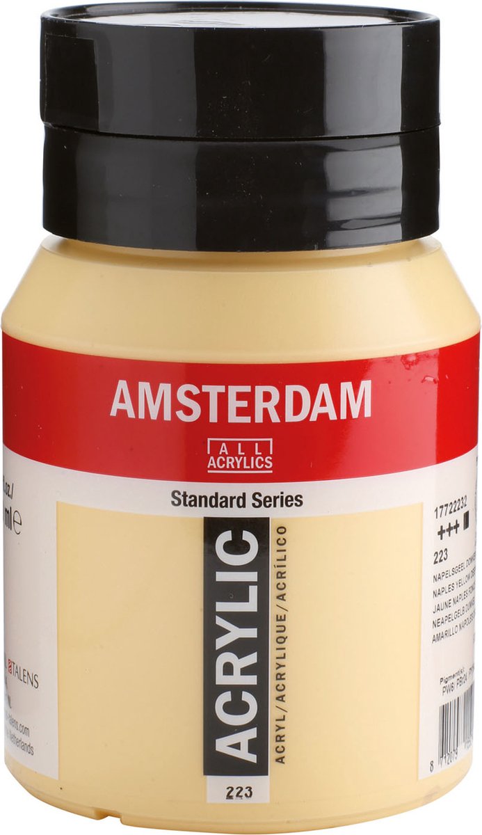 Acrylfarbe - AMSTERDAM - Neapelgelb - 500ml - Lichtechtheit - Langlebig gelb