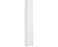 Vidaxl Badezimmerschrank, Weiß, 25X26,5X170cm Material Holzwerkstoff