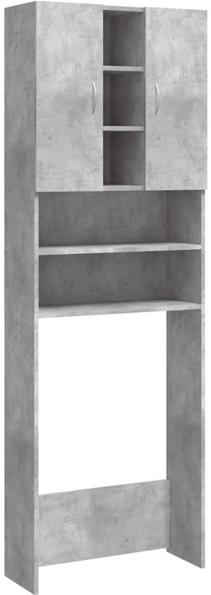 Vidaxl Waschmaschinenschrank, Betongrau, 64 X 25,5 X 190 Cm