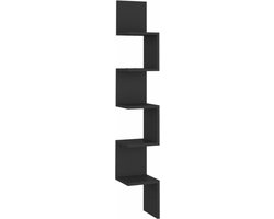 Vidaxl Eck-Wandregal, Schwarz, 20X20X127,5 Cm