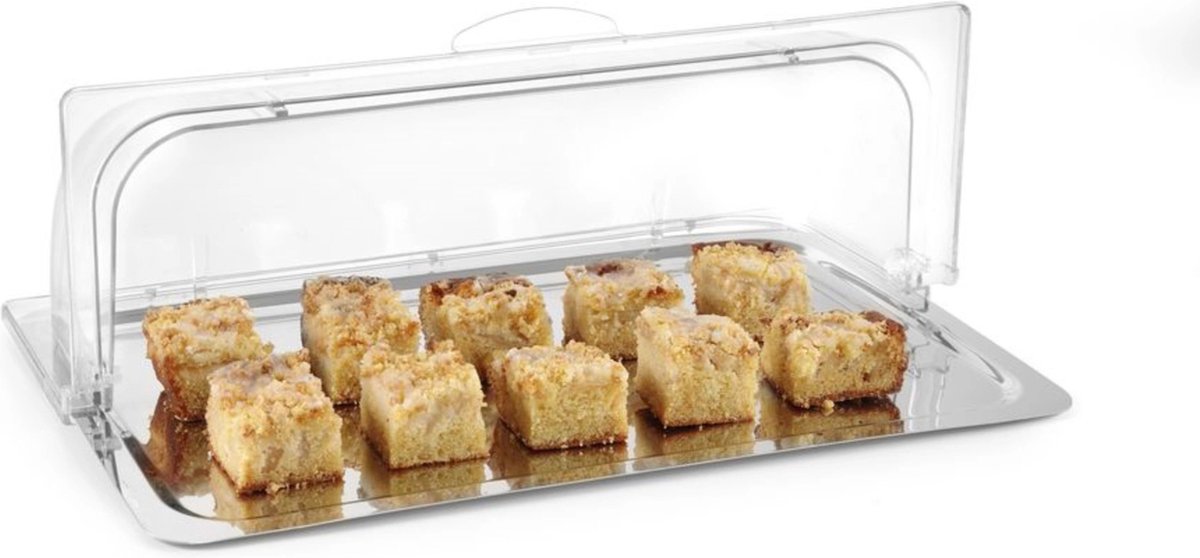 Transparenter, öffnender ROLLTOP-Deckel für GN 11 Behälter
