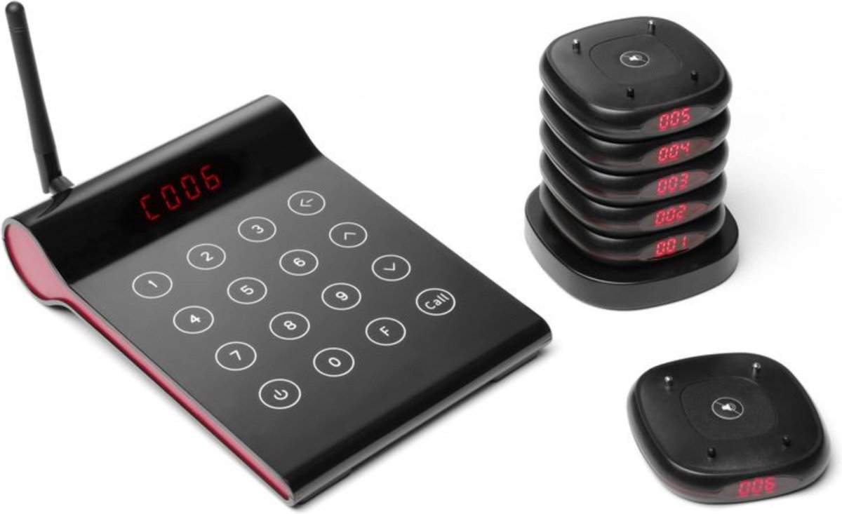 Hendi 201633 Kabelloses Restaurant-Rufsystem mit 10 Pager