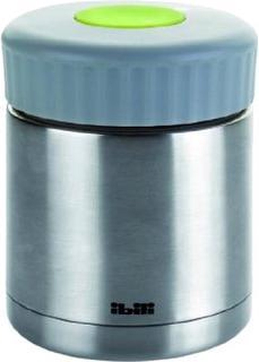 IBILI Mini-Thermosgefäß 450 ml, Edelstahl, Silber/grün, 10 x 10 x 15 cm